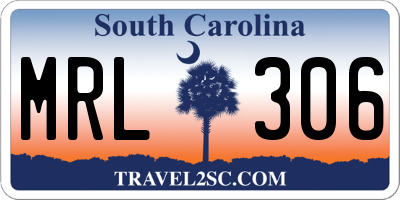 SC license plate MRL306