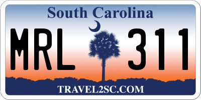 SC license plate MRL311
