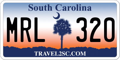 SC license plate MRL320