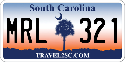 SC license plate MRL321