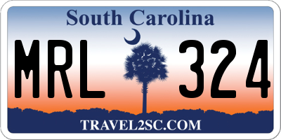 SC license plate MRL324