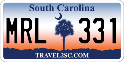 SC license plate MRL331