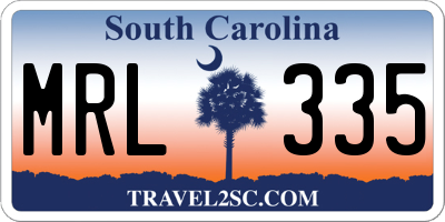 SC license plate MRL335