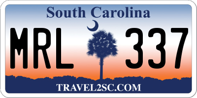 SC license plate MRL337