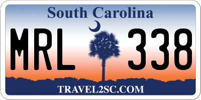SC license plate MRL338