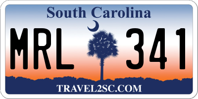 SC license plate MRL341