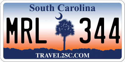 SC license plate MRL344