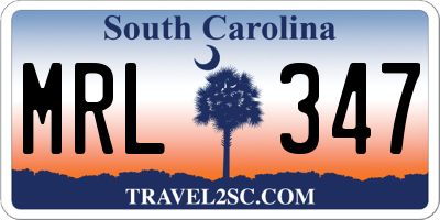 SC license plate MRL347
