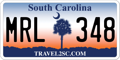SC license plate MRL348