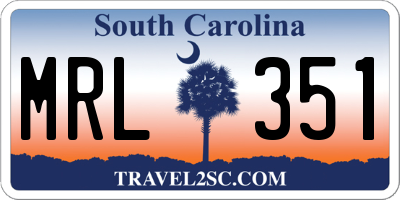 SC license plate MRL351