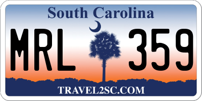 SC license plate MRL359
