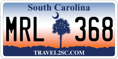 SC license plate MRL368