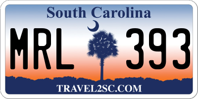 SC license plate MRL393