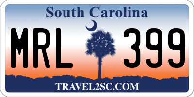 SC license plate MRL399