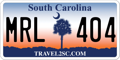 SC license plate MRL404