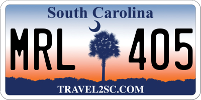 SC license plate MRL405