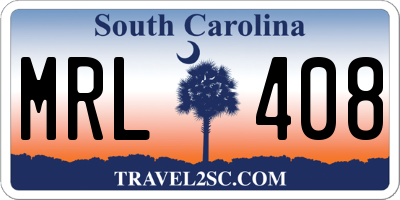 SC license plate MRL408
