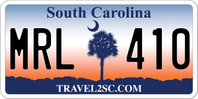SC license plate MRL410