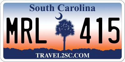 SC license plate MRL415
