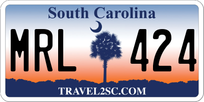 SC license plate MRL424