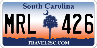 SC license plate MRL426