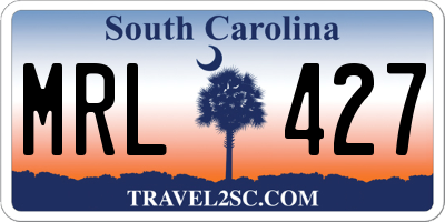 SC license plate MRL427