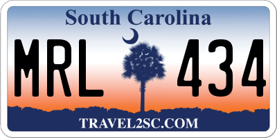 SC license plate MRL434