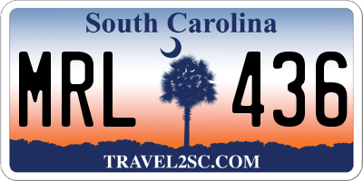 SC license plate MRL436