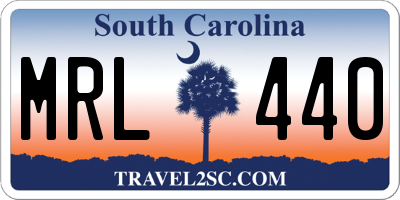 SC license plate MRL440