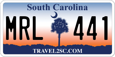SC license plate MRL441