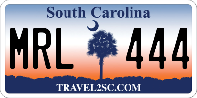 SC license plate MRL444