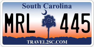 SC license plate MRL445