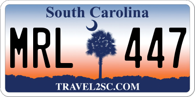SC license plate MRL447