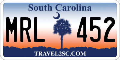 SC license plate MRL452