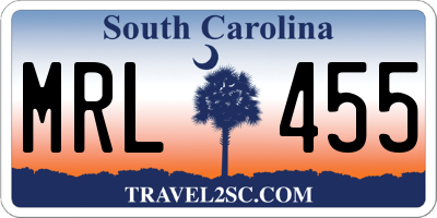 SC license plate MRL455