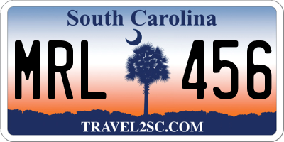 SC license plate MRL456