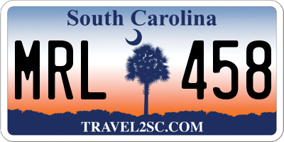 SC license plate MRL458