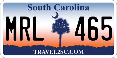 SC license plate MRL465