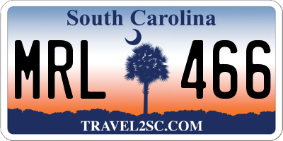 SC license plate MRL466