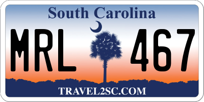 SC license plate MRL467