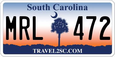 SC license plate MRL472