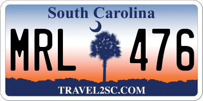 SC license plate MRL476