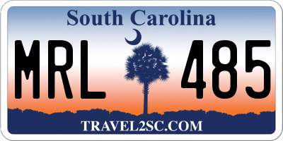 SC license plate MRL485