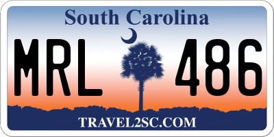 SC license plate MRL486