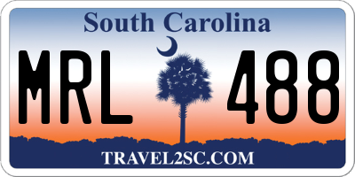 SC license plate MRL488