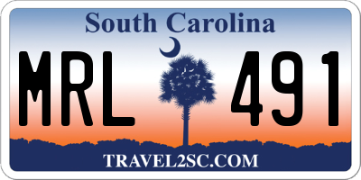 SC license plate MRL491