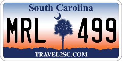 SC license plate MRL499