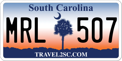 SC license plate MRL507