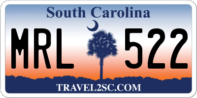SC license plate MRL522