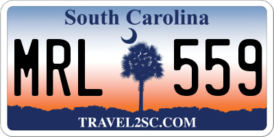 SC license plate MRL559